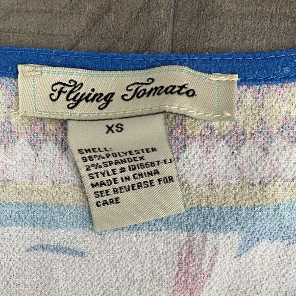 Flying Tomato Blue Boho Floral Printed Maxi Dress Size XS V-Neck - Picture 5 of 16